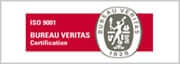 Bureau Veritas Certification Logo in Red, white and grey color on white background
